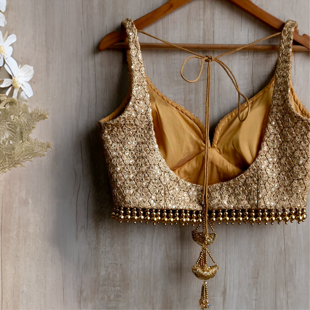Talisha Gold Georgette Blouse (PRE ORDER)