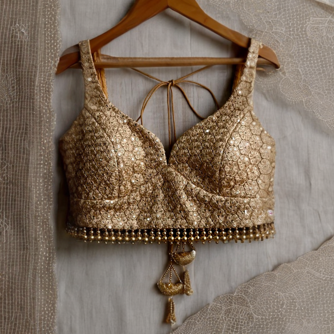 Talisha Gold Georgette Blouse (PRE ORDER)